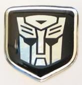 3D Steering Wheel Badge Black Autobot 02-09 Dodge Truck